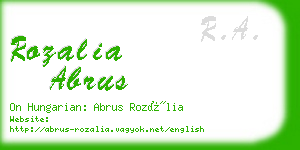 rozalia abrus business card